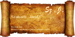 Szabadi Jenő névjegykártya